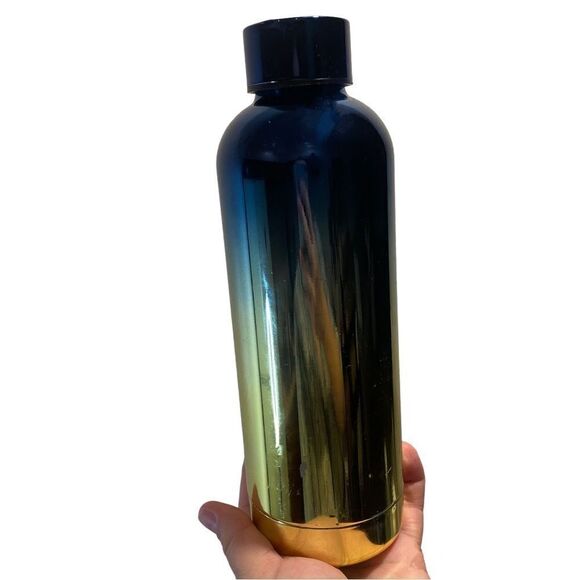 Wellness Insulated Cup Thermos Blue Gold Chrome Colors - Picture 3 of 6